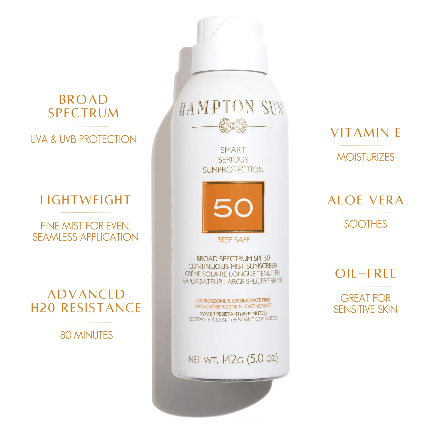 Best Seller - Hampton Sun - SPF 30 - Spray Tan Protecting Sunscreen Mist - 5 oz